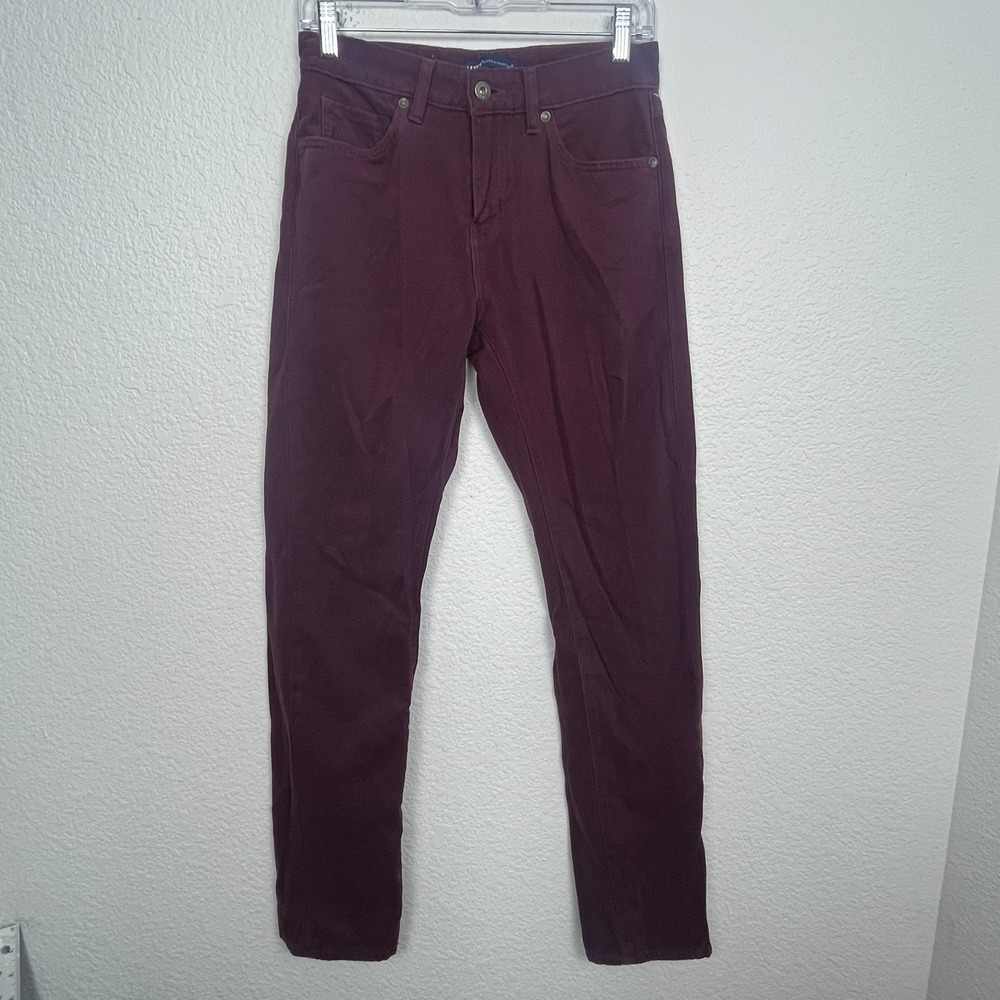 Levi's Tack Slim Jeans Womens 28x32 Burgundy‎ Dark Wash Straight Leg Streetwear